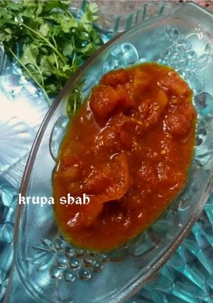 A picture of Tomato ki sabji (zero oil).