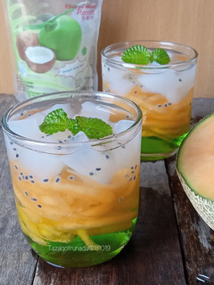 Foto resep Es melon nata De coco