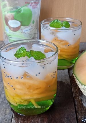 Foto resep Es melon nata De coco