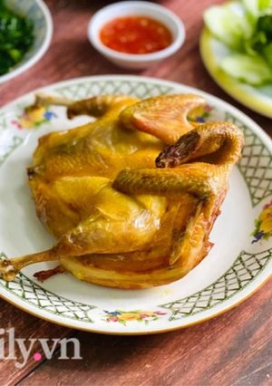 Hình của món Gà Tre Nướng Muối.