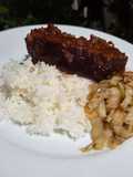 The BEST Meatloaf with sauteed cabbage
