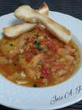 Sopa de tomates y pimientos rojos
