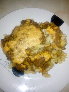 A picture of My microwave lasagne.