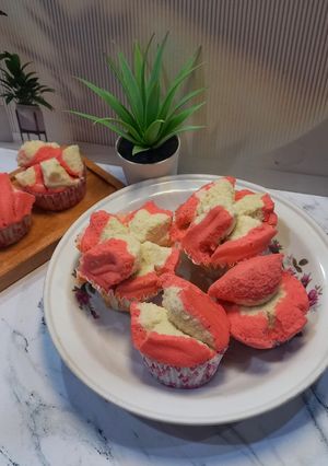 Foto resep Bolu Kukus Merah Putih