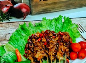 Foto resep Sate Jamur Tiram Sambal Kecap