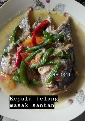 Foto resep Kepala ikan telang masak santan
