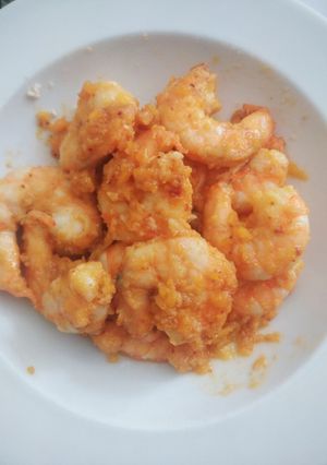 Hình của món Tôm sốt trứng muối.