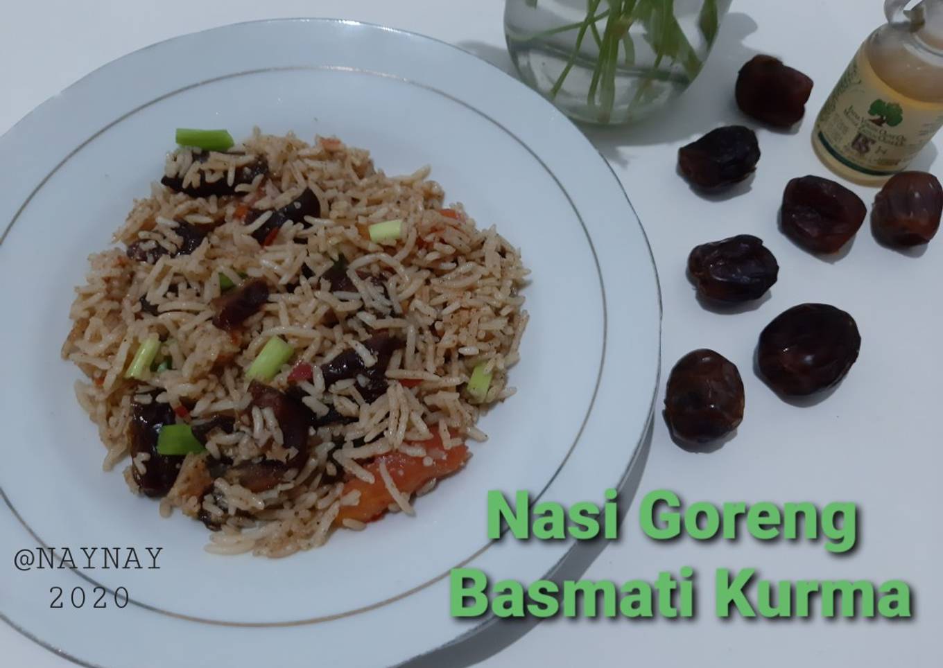 Nasi Goreng Basmati Kurma (Nasi Goreng Arab) رزّ مقلیّ
