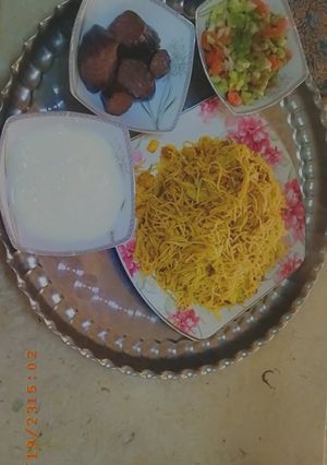 عکسی از دستور ماکارونی با مرغ و سویا