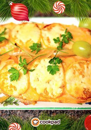 A picture of Trout with lemon and cheese.