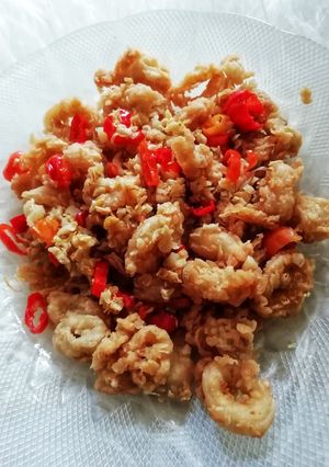 Foto resep Cumi goreng tepung bumbu gurih