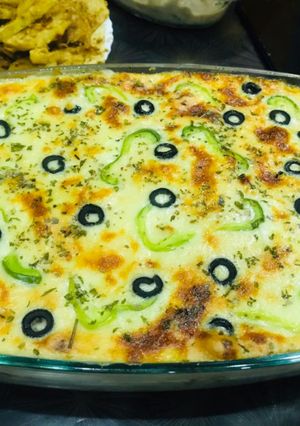 A picture of Chicken lasagna.