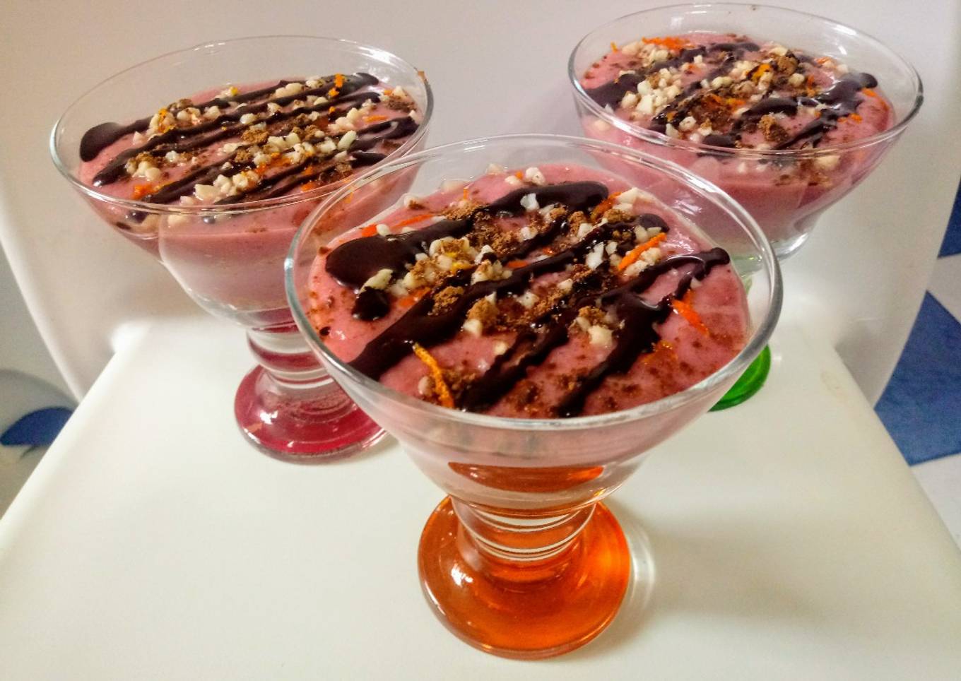 Mousse de fresa saludable