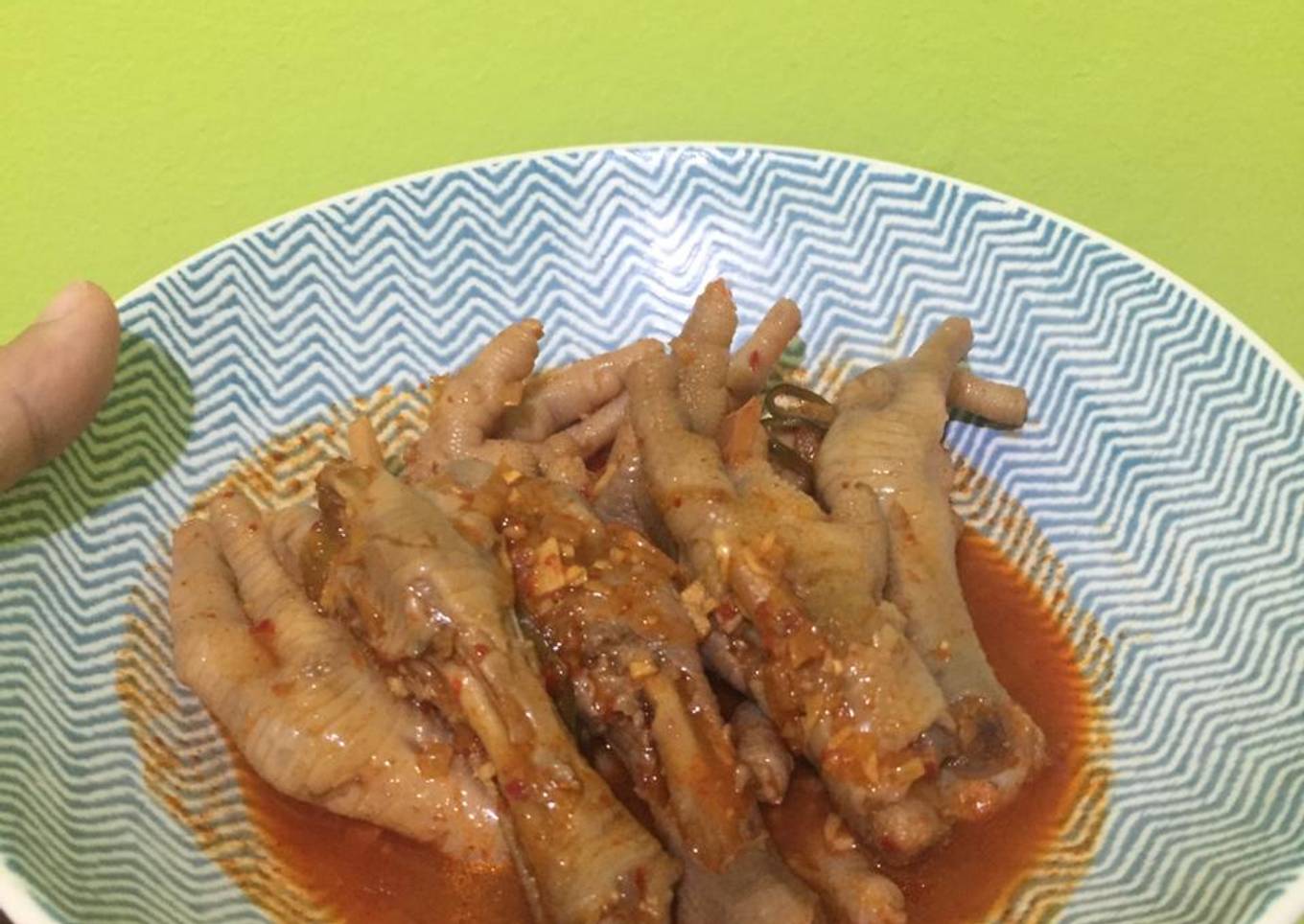 Ceker pedas bumbu Korea