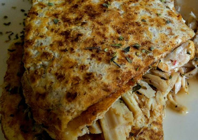 TORTILLAS Integrales rellenas de claras de huevo y pechuga...! Receta