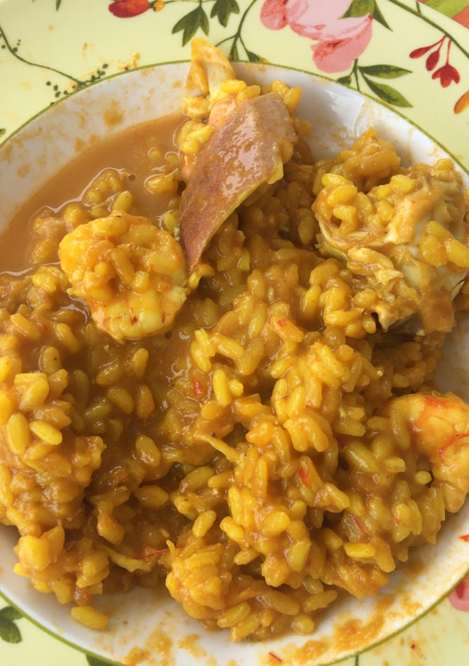 Una foto de Arroz caldoso con buey de mar