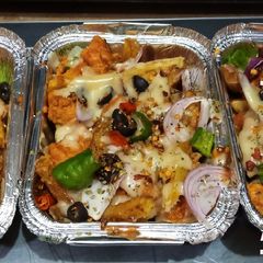 Chessy pizza fries A picture of Chessy pizza fries.