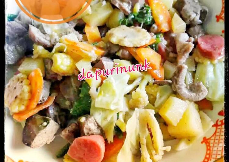 Resep 6.Capcay Goreng rampela ati &amp; sosis Anti Gagal