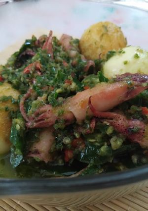 Foto resep Cumi Asin + Telur Cabai Hijau