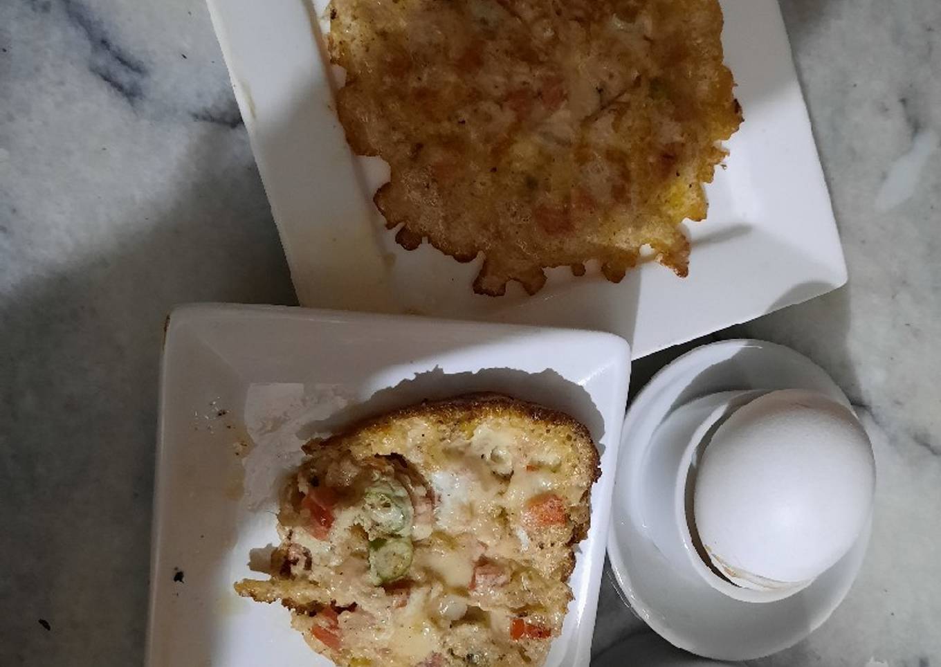 Cheese egg with vegetable