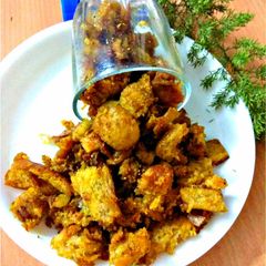 A picture of Brown Bread Upma.