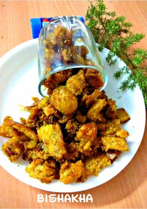 A picture of Brown Bread Upma.