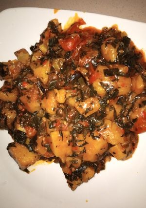 A picture of Yam porridge (Akpete).