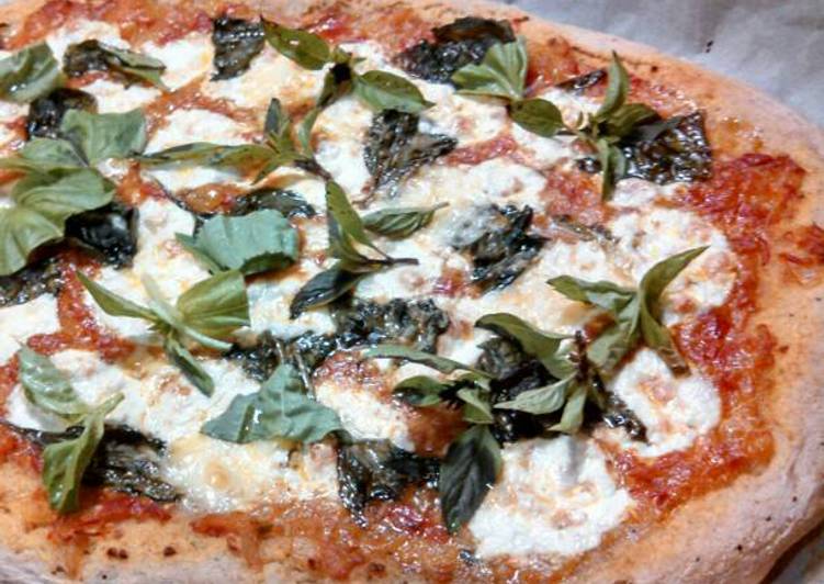 Recipe of Perfect Fresh mozzarella Basil sourdough pizza