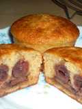 Meggyel és csokival töltött muffin