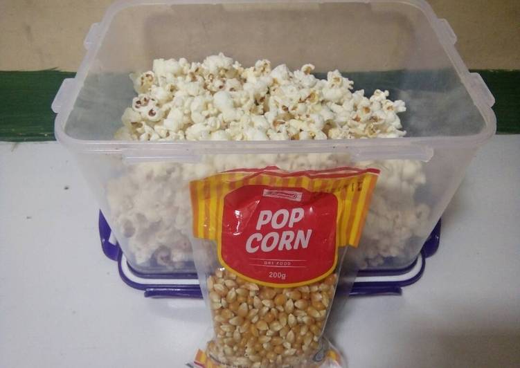 Langkah Mudah untuk Menyiapkan Pop corn enak simple Anti Gagal