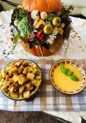 O poză a rețetei Supă cremă de legume cu crutoane!.
