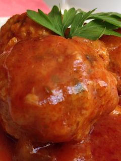 Una foto de Albóndigas rellenas de queso Mozzarella