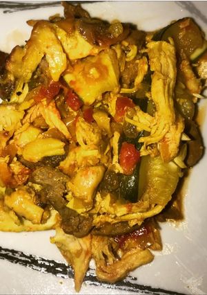 Una foto de Lasagna de calabacín Lasaña mixta de calabacín