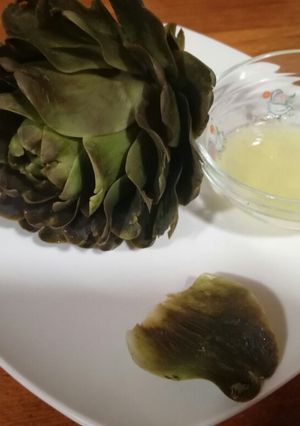 Una foto de Alcachofa con limoneta
