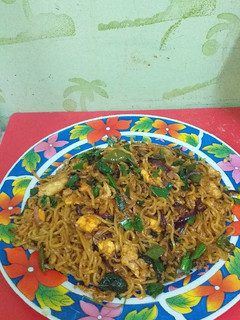 Foto resep Mie Goreng Bayam Udang Rebon