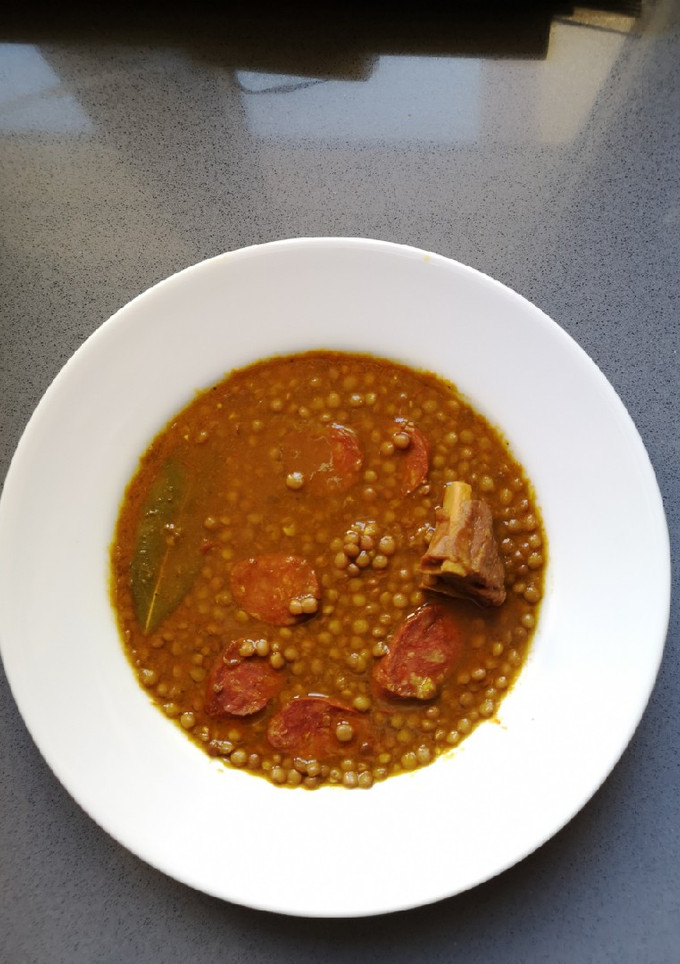 Una foto de Lentejas con chorizo multicooker 12 en 1
