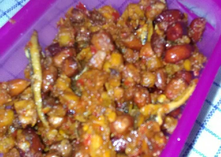 Langkah Mudah untuk Membuat Sambal teri,kacang tempe yang Bisa Manjain Lidah
