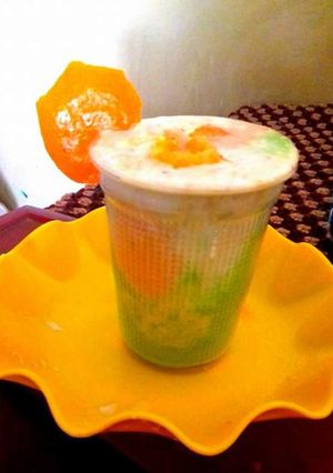 A picture of Tricolor smoothie.