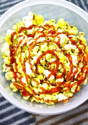 عکسی از دستور پاپ کورن با طعم جدید🍿😋