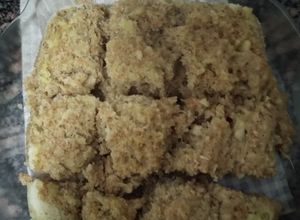 Una foto de Budín vegano 3 min de microondas, gelatina y banana 🐰😎