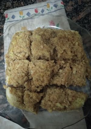 Una foto de Budín vegano 3 min de microondas, gelatina y banana 🐰😎