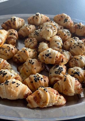 A picture of Mini Ham Croissants for Appetizers!.