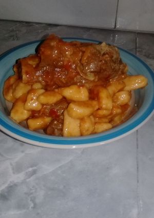 Una foto de Ñoquis de papas y zapallo calabaza