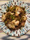 Cuscús de brócoli con calamares