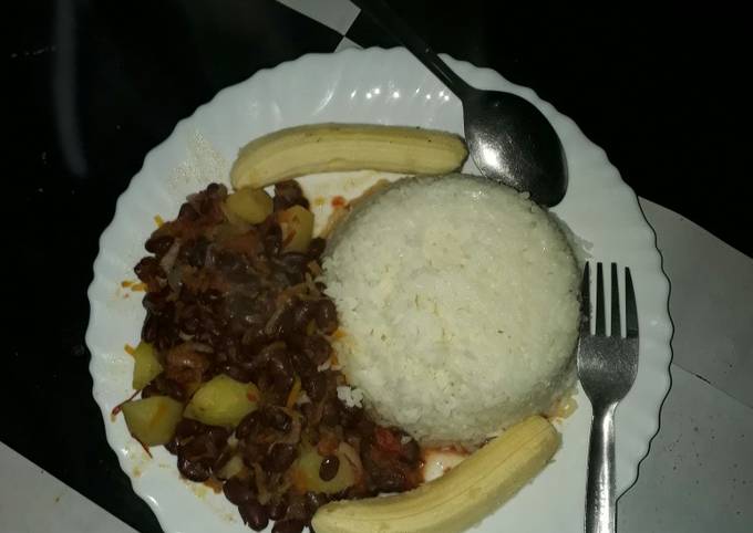 Recipe of Quick Coconut rice with beans