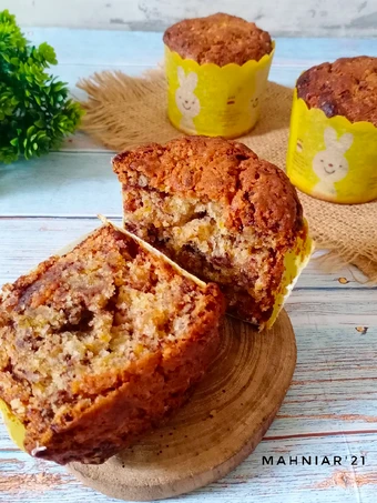Cara Simple Membuat Resep  Eggless Banana Muffin yang Enak Banget, Menggugah Selera