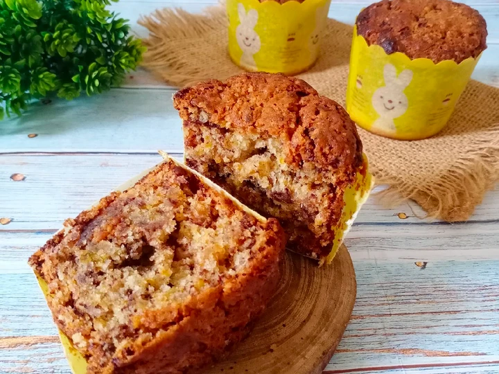 Cara Simple Membuat Resep  Eggless Banana Muffin yang Enak Banget, Menggugah Selera