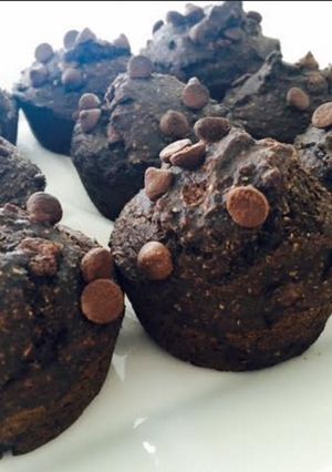 Foto principal de Muffins veganos de centeno y algarroba
