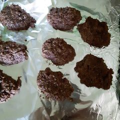 A picture of Chocolate Coconut No-Bake Cookies GF.