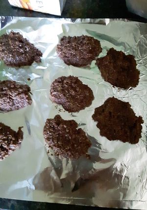 A picture of Chocolate Coconut No-Bake Cookies GF.